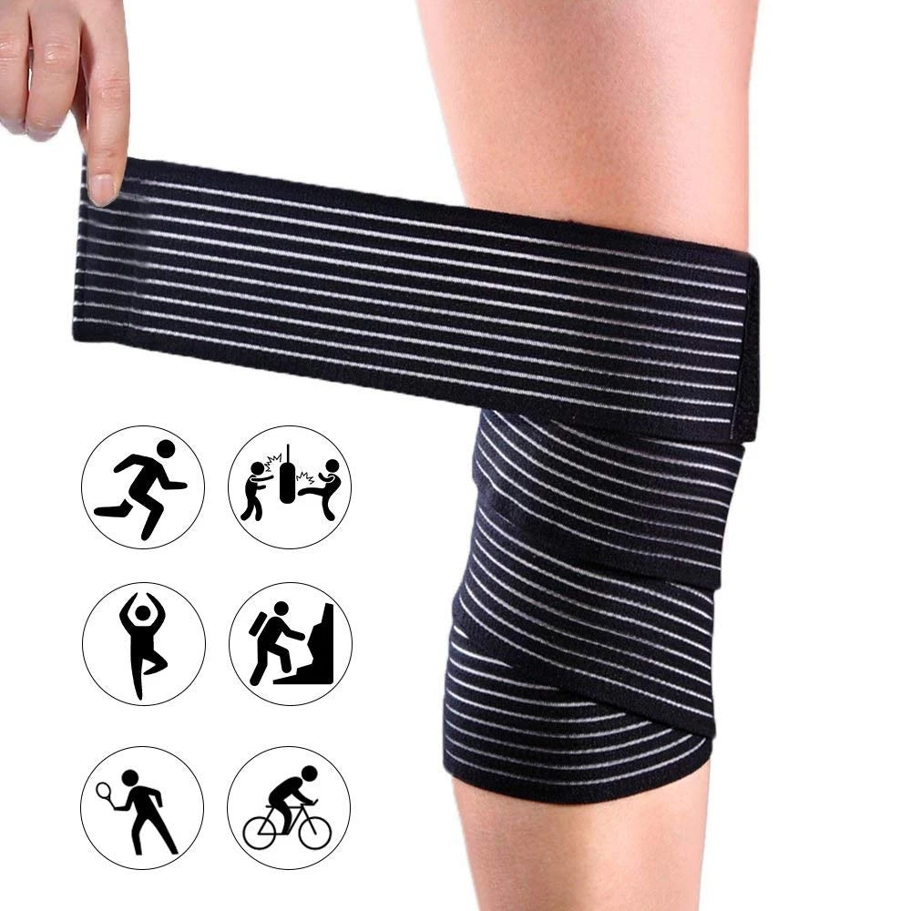 1Pcs 40-200cm Compression Bandage Protector Knee Support Brace Sports Elastic Elbow Straps Leg Bands Elast Bandag Workout Wrap