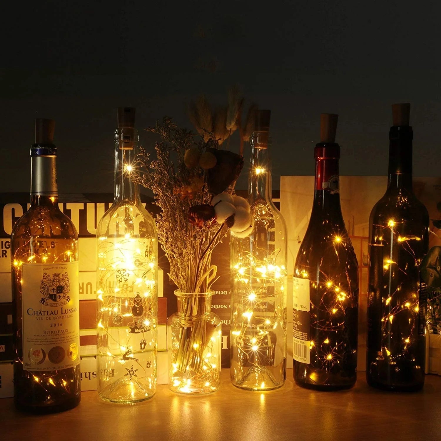 2M 20 LED Bottle Light Fairy Lights Cork Mood Lights Wine Bottle Night Light for Party, Garden, Christmas, Wedding Decoration