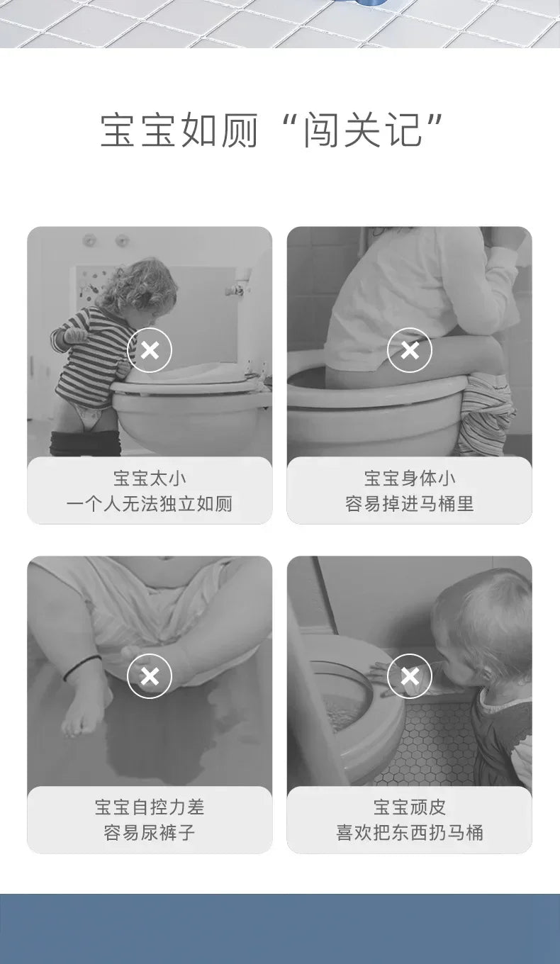 Children's Toilet Seat Stairway Baby Boys and Girls Toilet Folding Stand Step Stool Children's Step Toilet Seat Ring