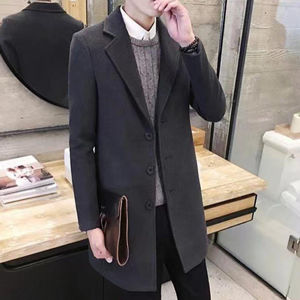 Men  Spring Trench Coat Korean Single-breasted Fashion Overcoat for Male Cardigan Long Windbreaker Streetwear Men Coat Outerwear