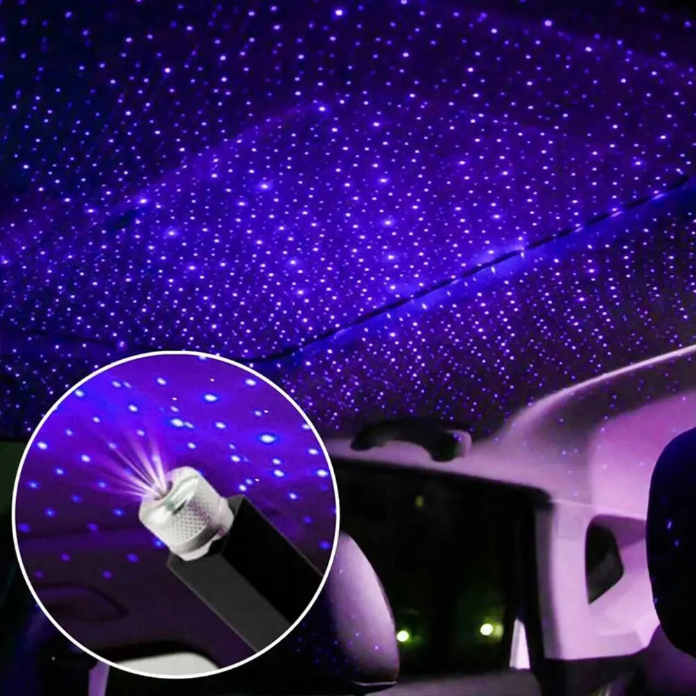 Mini LED Car Roof Star Night Light Projector Atmosphere Galaxy Lamp USB Decorative Adjustable for Auto Roof Room Ceiling Decor