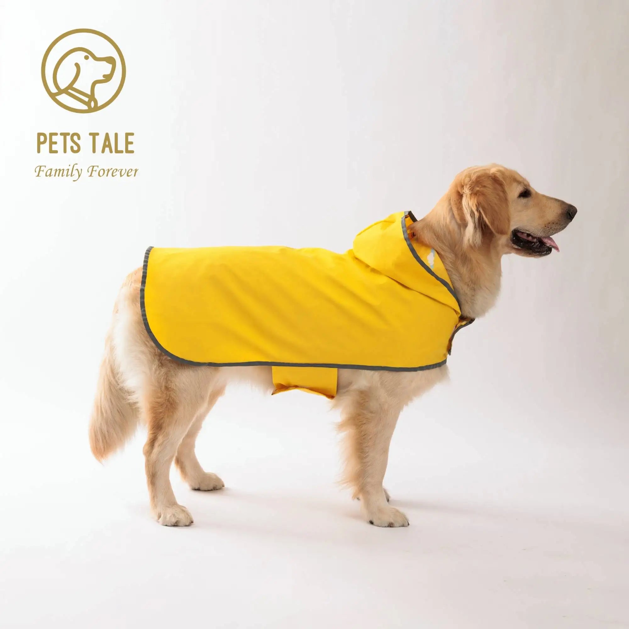 Keep Your Pup Dry & Stylish: Double-Layer Yellow Raincoat With Two-Way Wear!