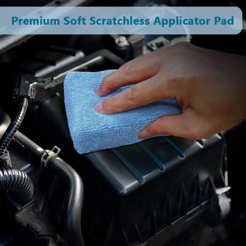 8PCS Microfibre Car Wax Applicator Pads Soft Auto Detailing Wax Sponge Rectangle Foam Car Paint Care Pad Polishing Auto Cleaning