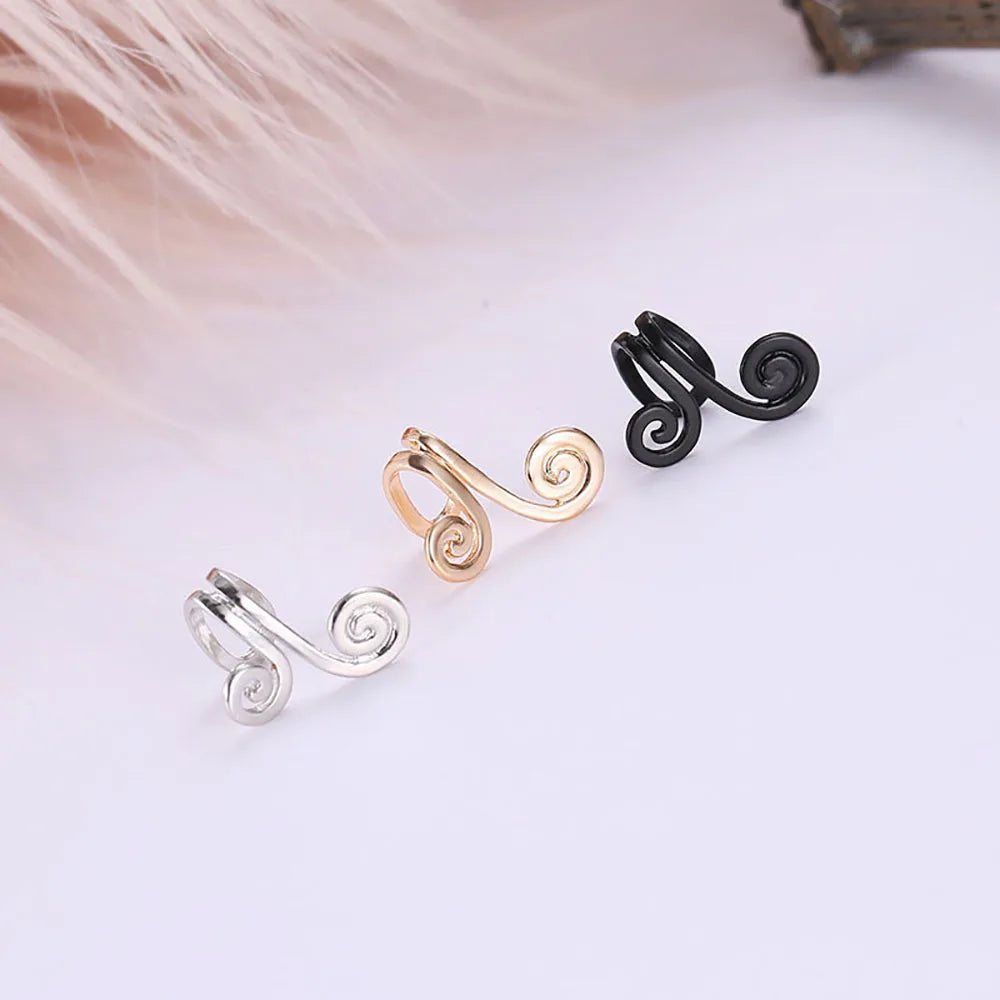 Acupressure Slimming Earrings for Women, Personalized Fashion Lymph Ear Clips Without Pierced Ear Studs, Gold Plated Minimalist