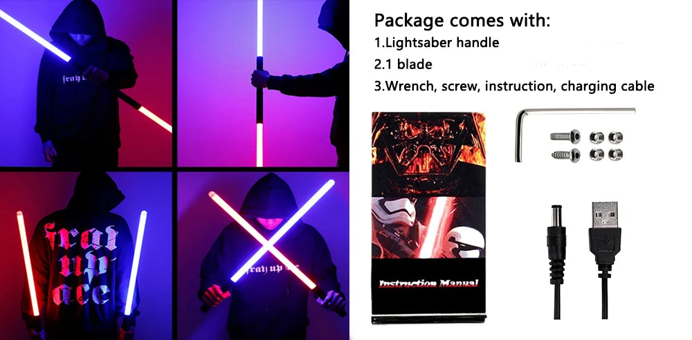 RGB Metal Lightsaber Laser Sword Toys Light Saber Espada Brinquedos Sabre De Luz Juguetes Kpop Lightstick Zabawki Oyuncak