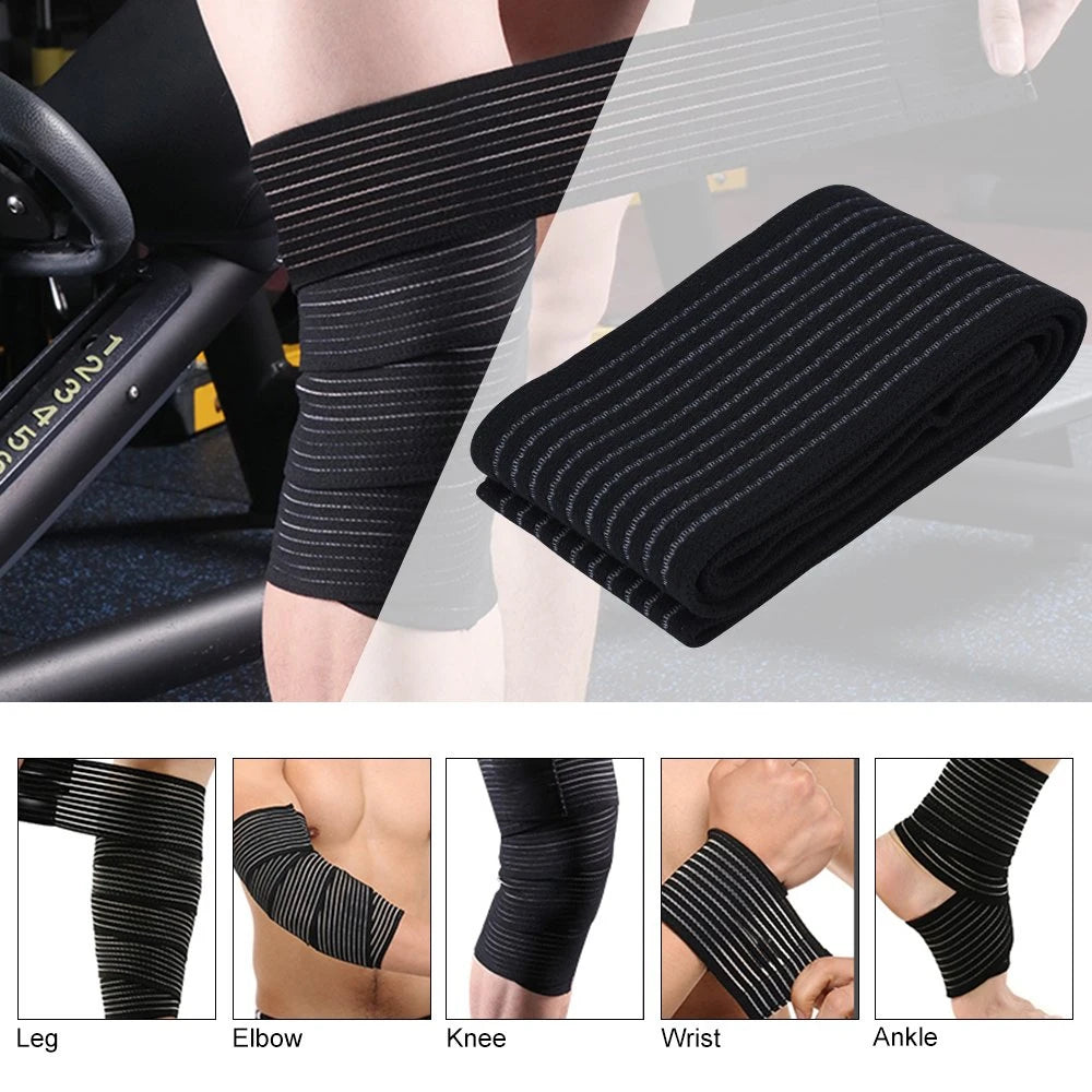 1Pcs 40-200cm Compression Bandage Protector Knee Support Brace Sports Elastic Elbow Straps Leg Bands Elast Bandag Workout Wrap