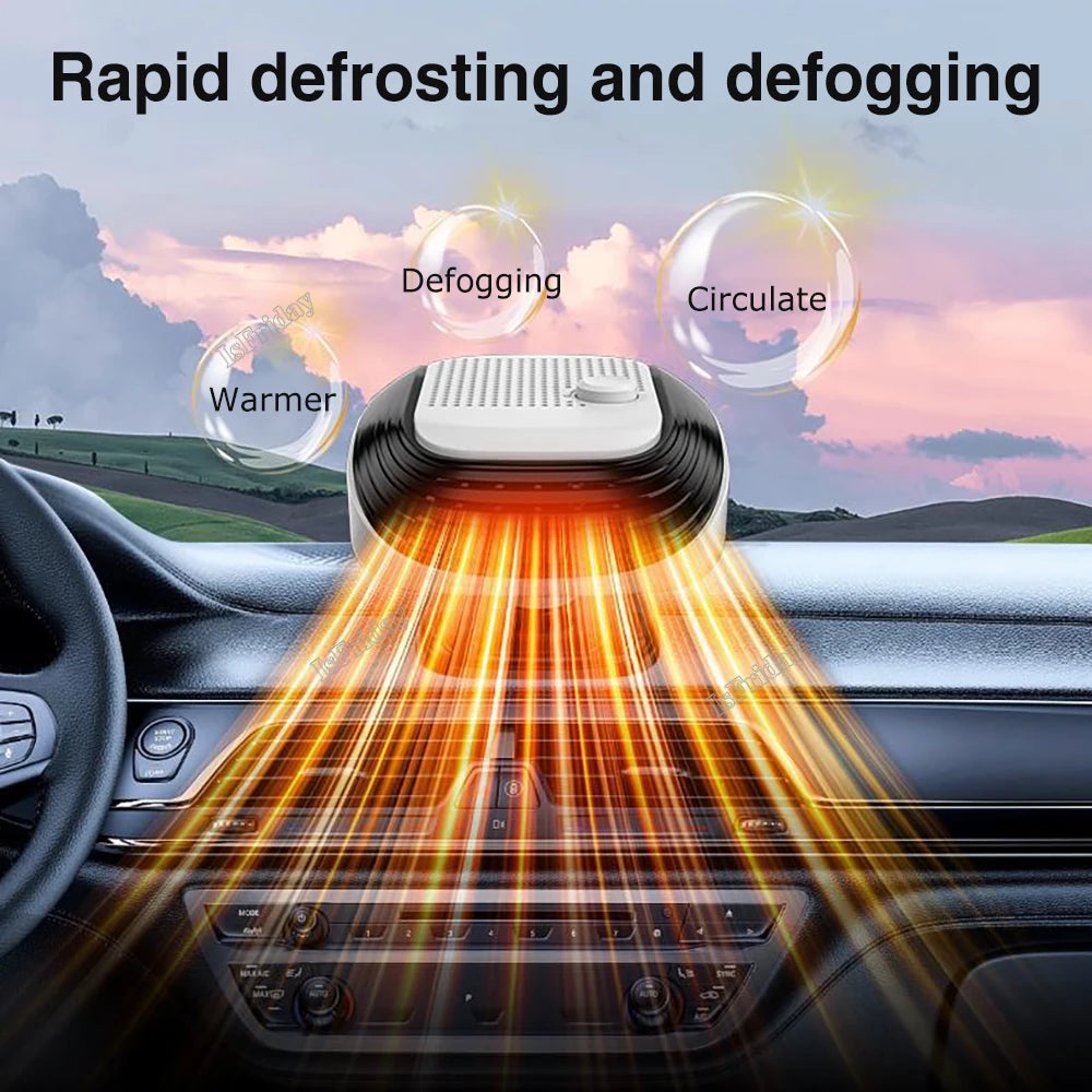 Car Defroster Windshield Heater 12V/24V 2 In 1 Heating/Cooling Fan For Auto Window Demister With Fast Heating For Truck RV SUV