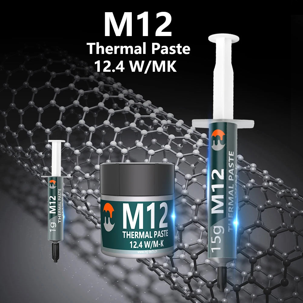 MJ Thermal Paste Performance Thermal Conductive Grease Paste 12.4 W/MK 1/4/8/15/30g For Game PC PS5 CPU GPU Cooling