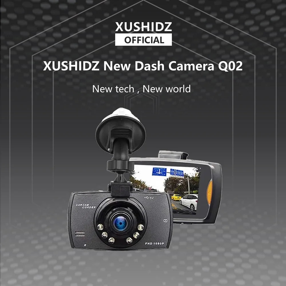 XUSHIDZ 1080P Dash Camera Car Camera Night Vision Vehicle Video Recorder Dashcam DVR Loop Recording Q02 High Cost- Effective