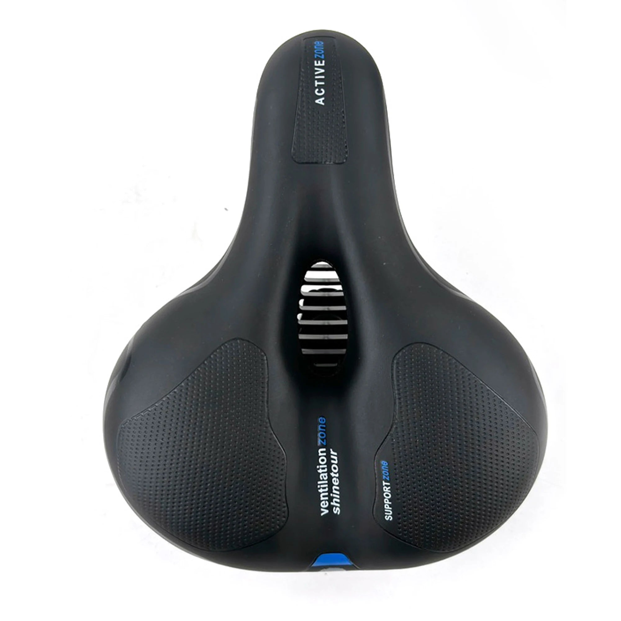 Hollow Breathable Bicycle Saddle Men Women MTB Road Bike Saddle Shock Absorbing Comfortable Big Butt Bike Seat Safety Warning A