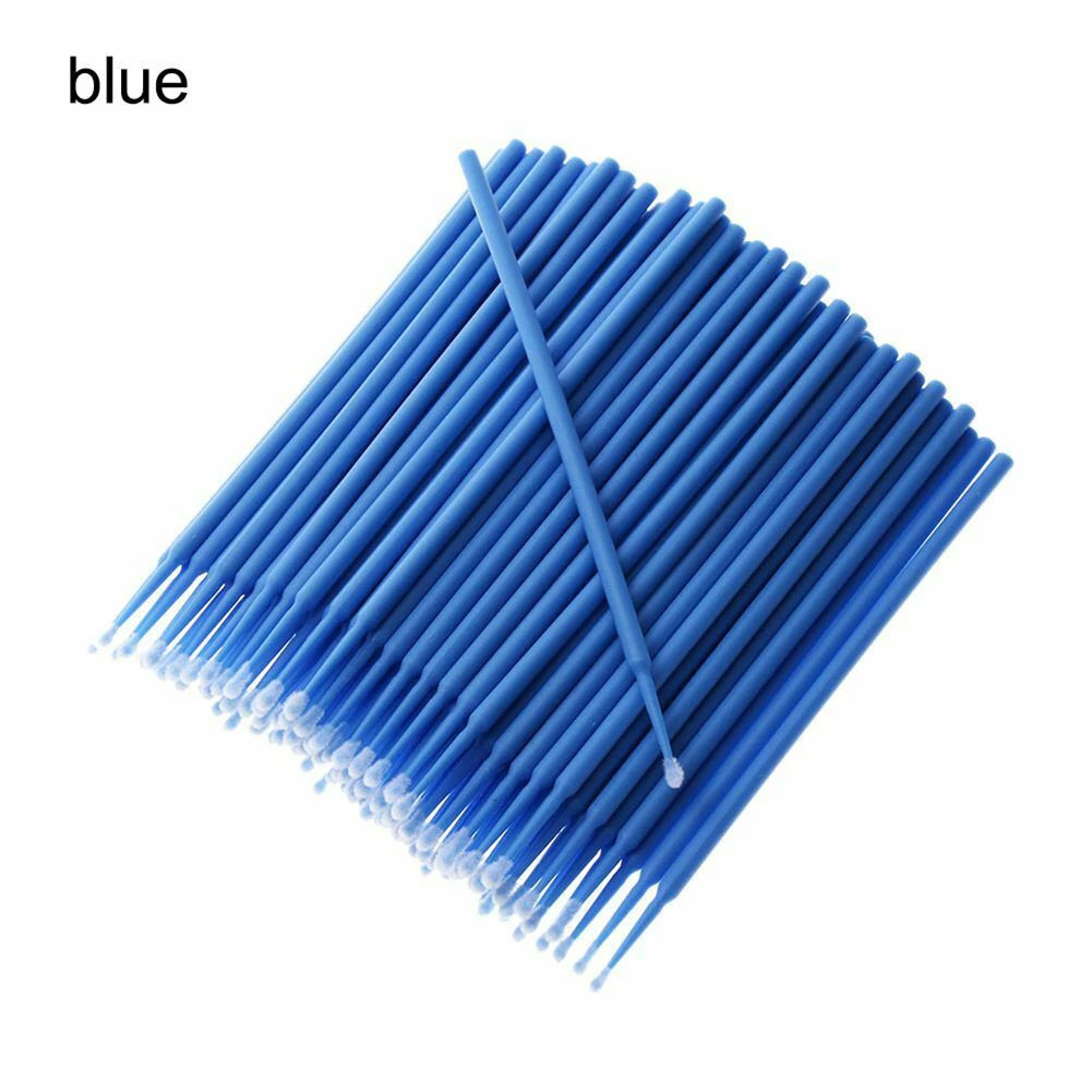 100Pcs Up Paint Micro Brush Tips 1.5mm Mini Car Touch Up Paint Micro Brush Purple Auto Applicator Sticks Detailing Car Products