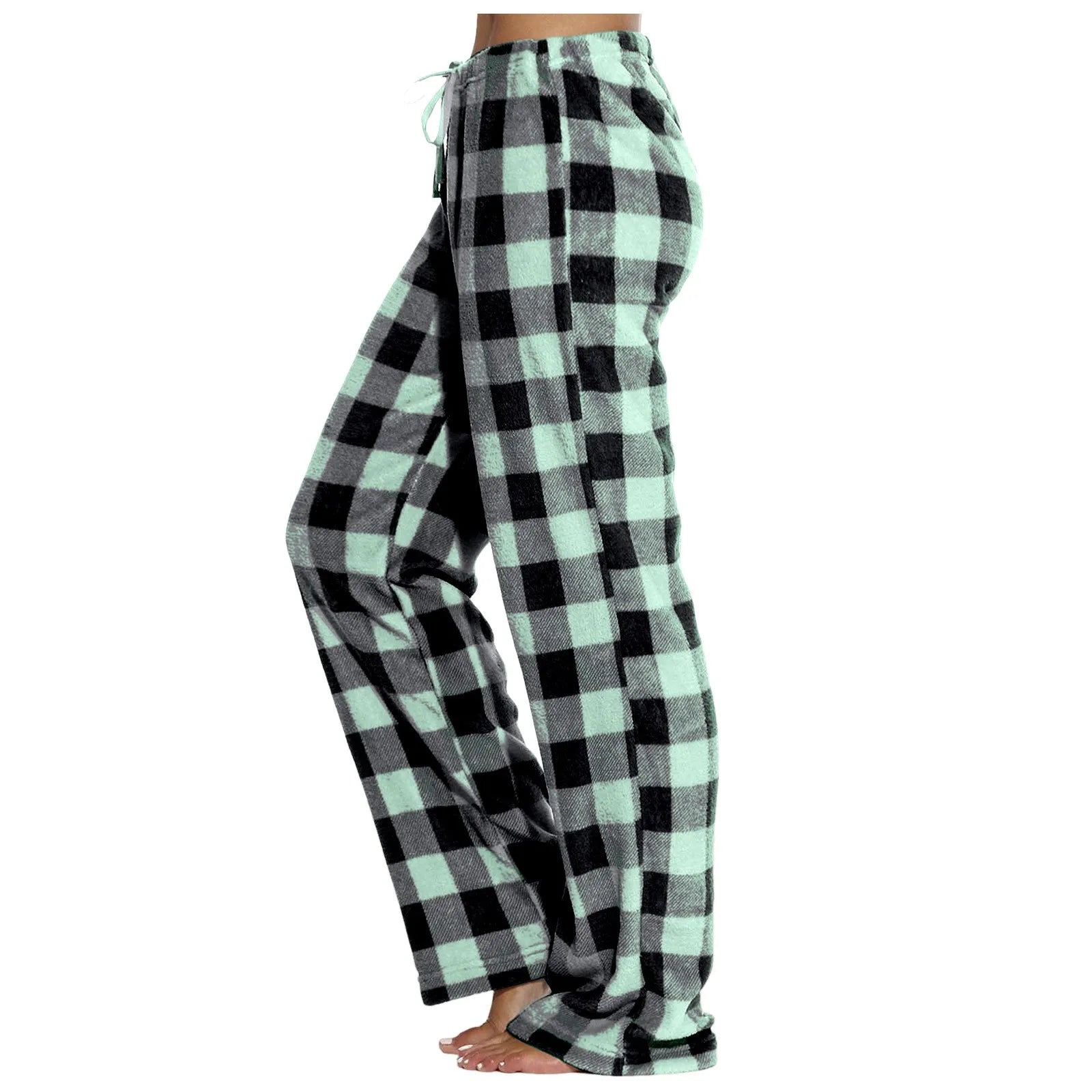 Women'S Pajama Pants Fleece Pajama Plaid Bottoms Ultra Soft Pj Pants Comfy Sleep Pants Sleepwear Loungewear