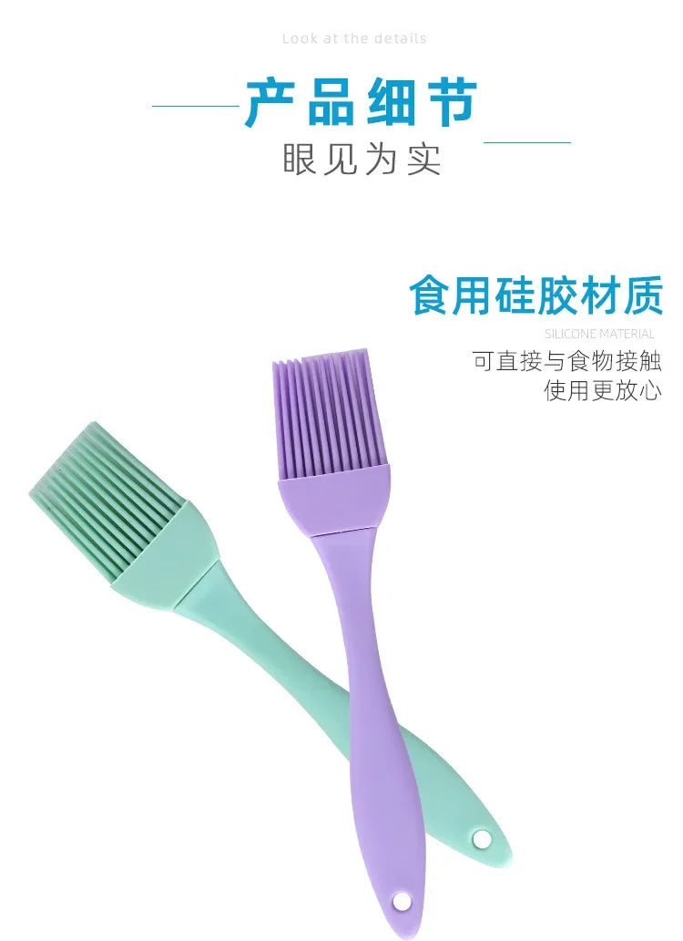 1PC Silicone Barbecue Brush Cooking Barbecue Heat Resistant Oil Brush Kitchen Supplies Stick Cake Tools Utensils Bbq Rill Utdoor