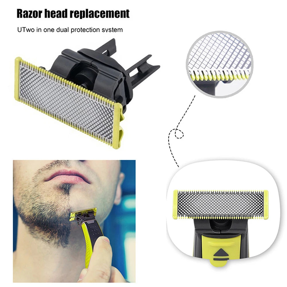 1-20PCS Shaver Replacement Blades ＆ Nose Hair Trimmer Replacement Head for Philips OneBlade One Blade Pro Hybrid Electric Shaver