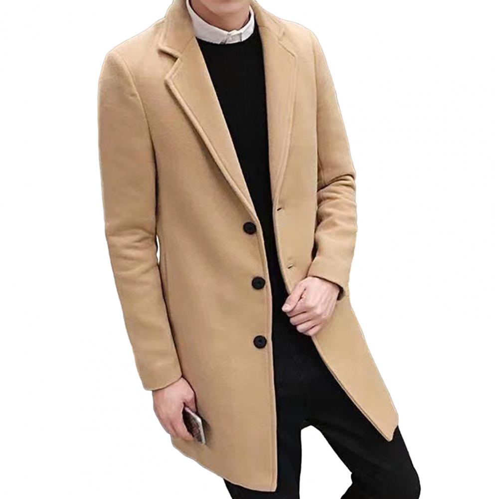 Men  Spring Trench Coat Korean Single-breasted Fashion Overcoat for Male Cardigan Long Windbreaker Streetwear Men Coat Outerwear