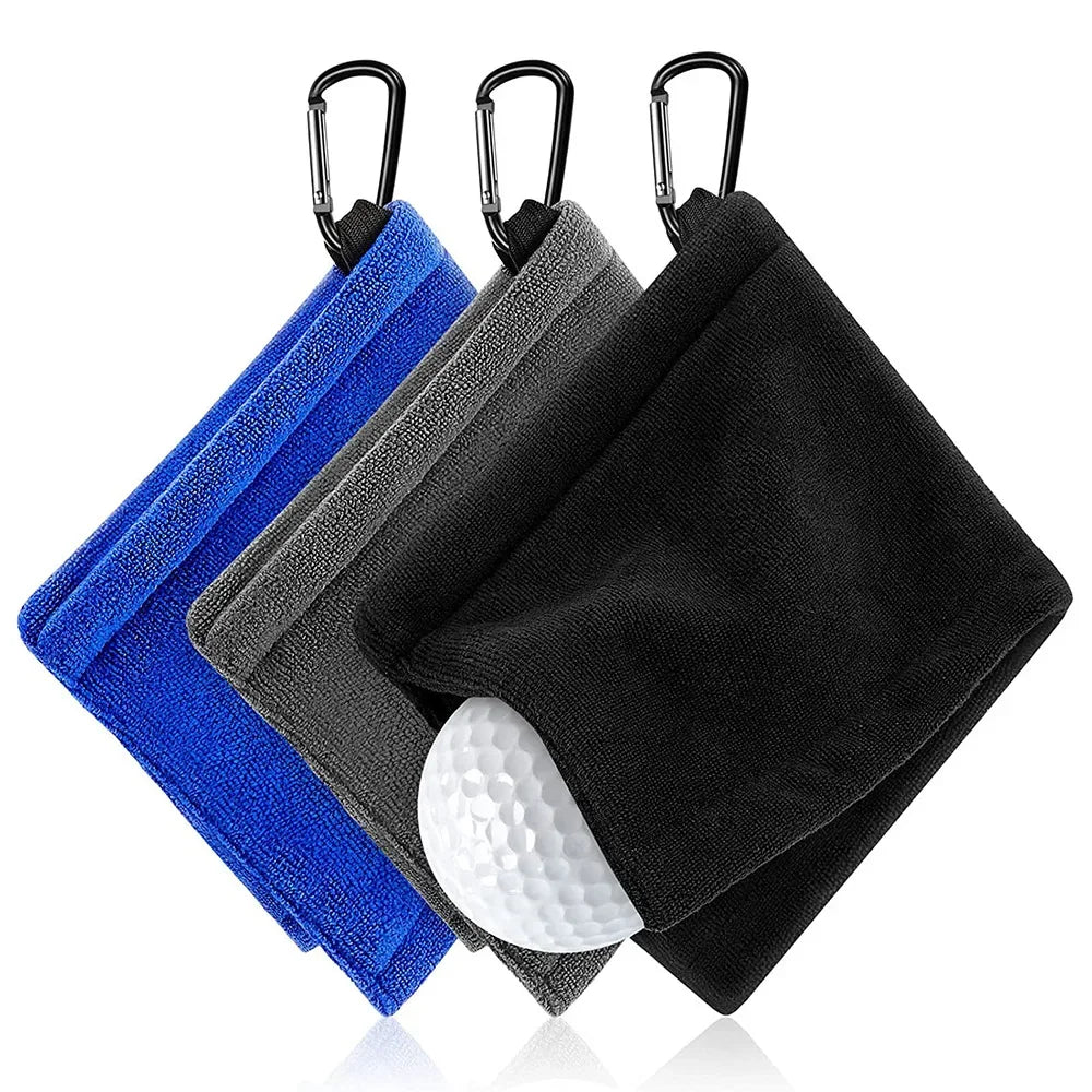 1PC Golf Ball Cleaning Towel Club Towel Outdoor Hook Towel Microfiber Velvet Outdoor Convenient Hhanging Waist Sports Club Cloth