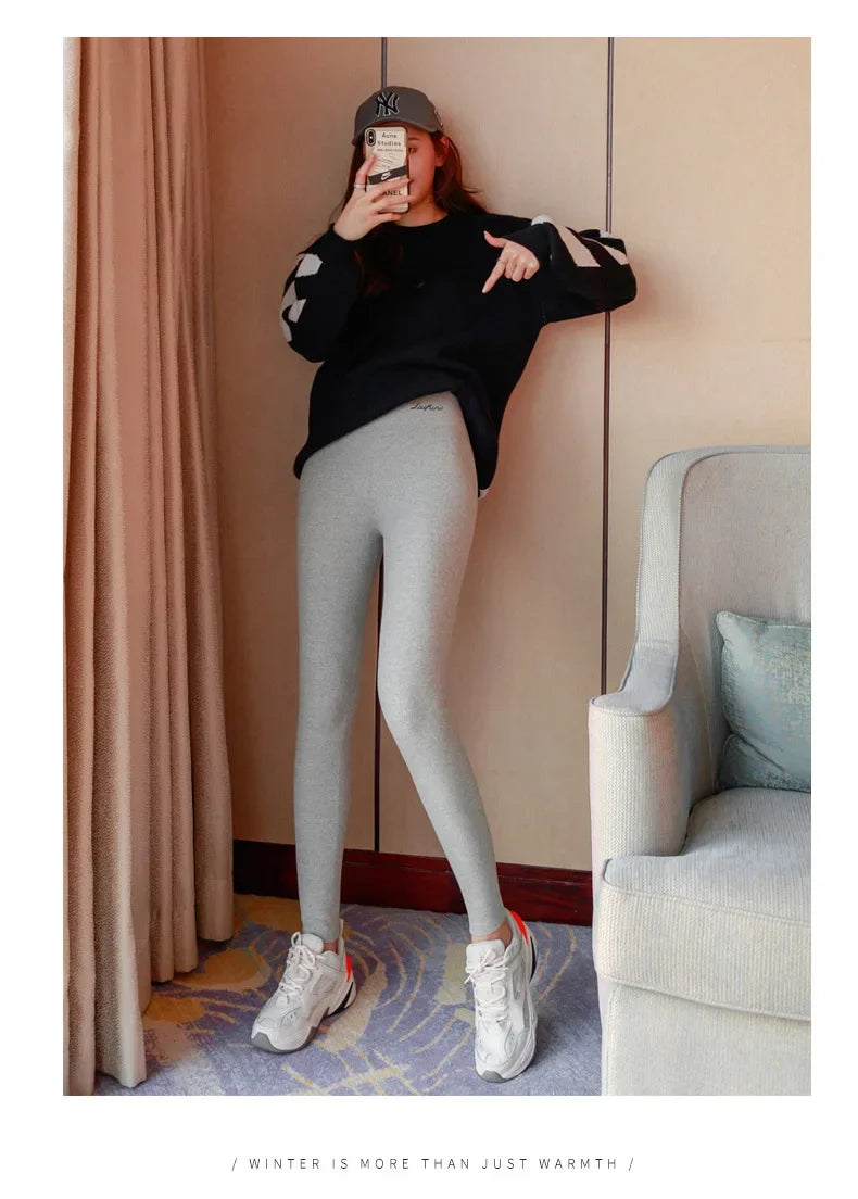 Women's Ultra Thick Fleece Lined Winter Leggings High Waist Sexy Thermal Slim Fit Pants Warm Stretchy Trousers for Cold Weather