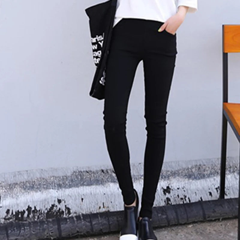 Women Ankle-Length Pants Casual Black Elastic Woman Pencil Pants Female Pantalones De Mujer  Yoga Trousers