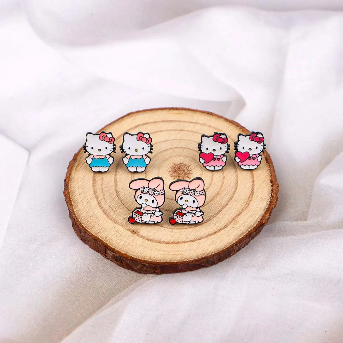 Cute Cartoon Kitty Earrings For Young Girl Stud Earring Trendy Stainless Steel Earrings Ear Piercing Fashion Jewelry Party Gifts