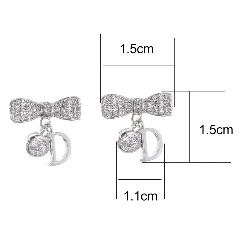 Japanese Korean Fashion Delicacy High Quality Lettered D Ear Stud Friends Banquet Wear BEEKING WOMEN'S Jewelry Earrings 2022