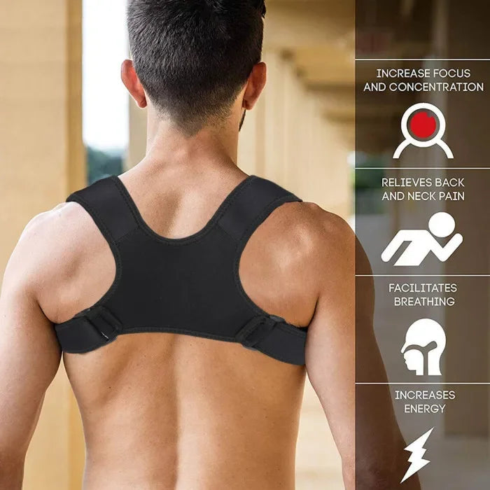 Adjustable Posture Corrector for Men & Women, Back Fracture Support, Clavicle & Spine Shoulder Brace Belt for Comfort