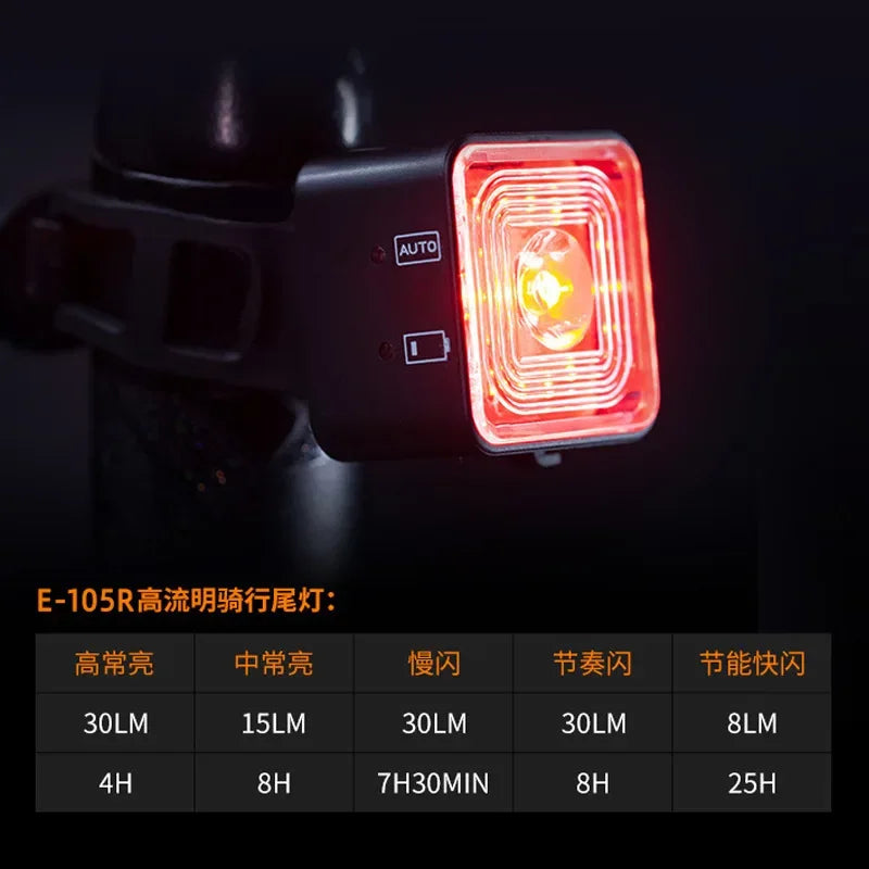 WT06 Bicycle Light Front Tail Lamp USB Rechargeable Lantern cycling flashlight safety warning Rear Light road bike accessories