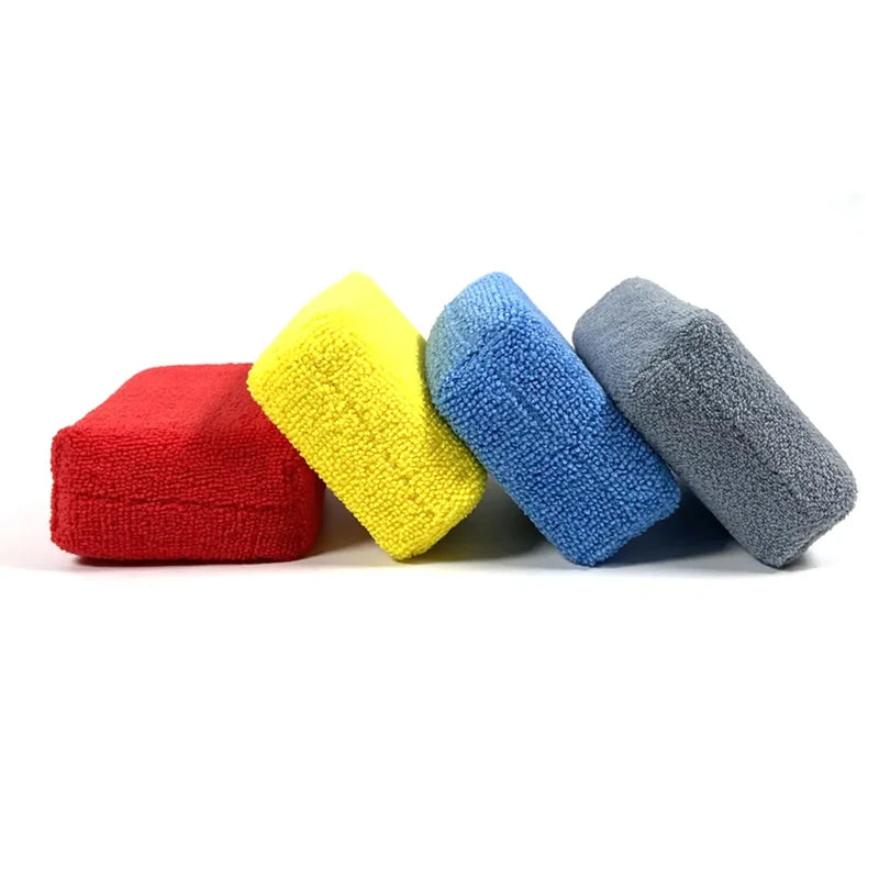 8PCS Microfibre Car Wax Applicator Pads Soft Auto Detailing Wax Sponge Rectangle Foam Car Paint Care Pad Polishing Auto Cleaning