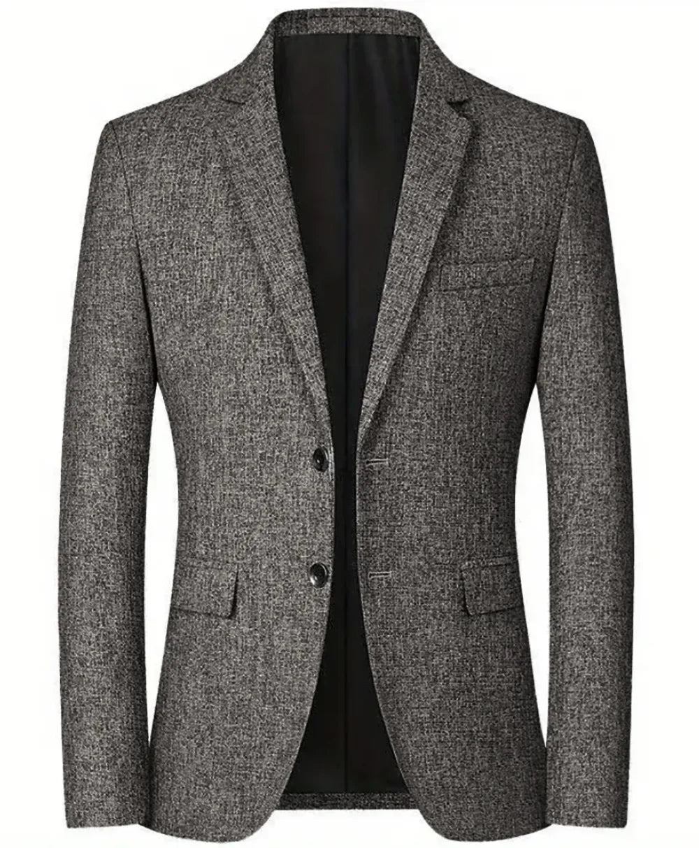 Business Casual Suit Jacket Thin Version for Spring and Autumn, Middle-aged Single-Breasted Blazer, Wrinkle-Free Men's Outerwear