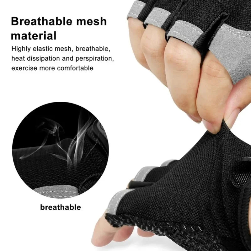 Fingerless Gym Training Gloves for Men Women Cycling Gloves Sports Fitness Motorcycle Mtb Anti-slip Gloves Bicycle Accessories