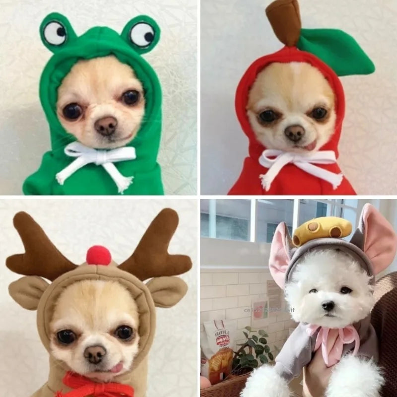 Christmas Dog Winter Hooded Sweatshirt Costume for Small Medium Pet Coat Puppy Cat Jacket Clothes Chihuahuas French Bulldog