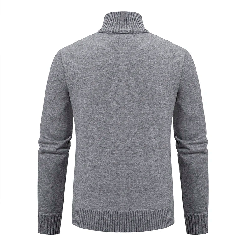 Thick Knit Jacket Men Autumn Winter Warm Stand Collar Knitted Cardigan Men's Smart Casual Sweater Coat Knitting Sweatercoat Man