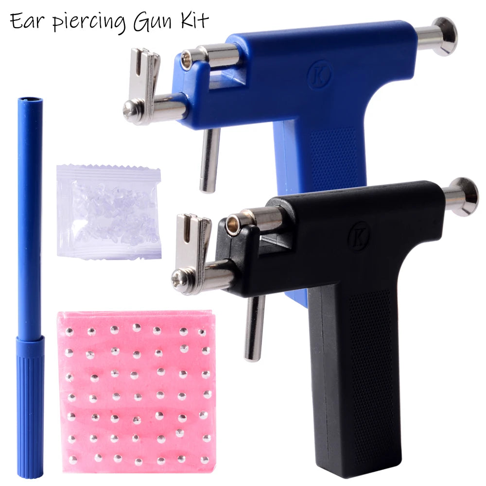 Professional Universal Ear Piercing Gun Tools Steel Birthstone Studs Earring Safe Helix Piercing Tool Body Jewelry Machine Kit