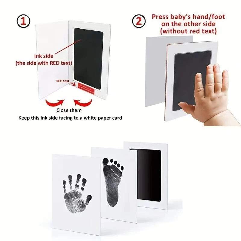 1 Set Baby Handprint Footprints Ink Pads Safe Non-toxic No-Touch Skin Inkless Inkpad Kits Pet Cat Dog Paw Prints Souvenirs Gifts