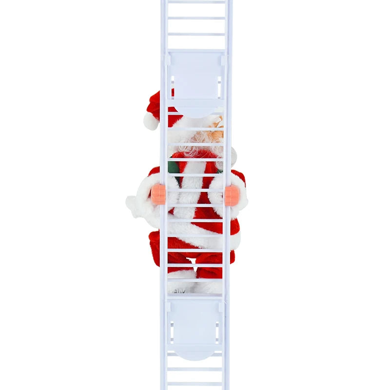 2024 Santa Claus Doll Climbing Ladder with Music Christmas Tree Ornaments Decorations For Home 2025 Navidad New Year Kids Gift