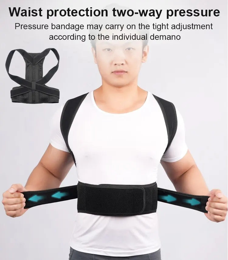 Back Brace Posture Corrector Back Lumbar Support Shoulder Posture Support for Improve Posture Provide Back Pain Relief Unisex