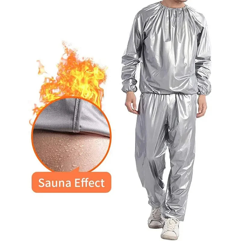 PVC Men Woman Sauna Suit Exercise Weight Loss Exercise Slimming Gym Fitness Workout Antirip Waterproof Sports Sweat Sauna Suit