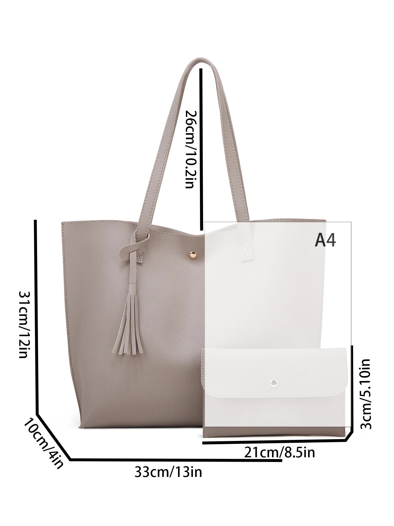 High-capacity ladies business tote bag new fashion handbag cross-border trend ladies shoulder bag large document bag