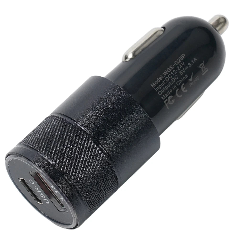 65W Quick Charge 3.0 Car Charger Cigarette Lighter Adapter USB Type C Fast Chargin Socket Power Outlet Interior Replacement Part