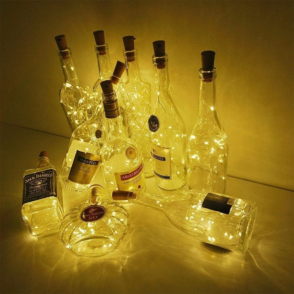 2M 20 LED Bottle Light Fairy Lights Cork Mood Lights Wine Bottle Night Light for Party, Garden, Christmas, Wedding Decoration