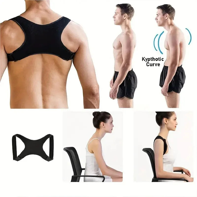 Adjustable Back Posture Corrector Back Belt Girdle Back Support Belt for Men Women Prevention Humpback Shoulder Brace Support