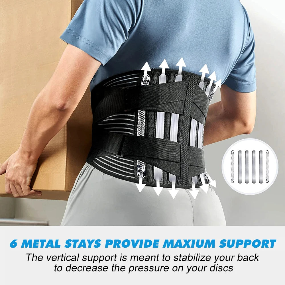 Double Pull Back Lumbar Support Belt Waist Orthopedic Corset Men Women Spine Decompression Waist Trainer Brace Back Pain Relief