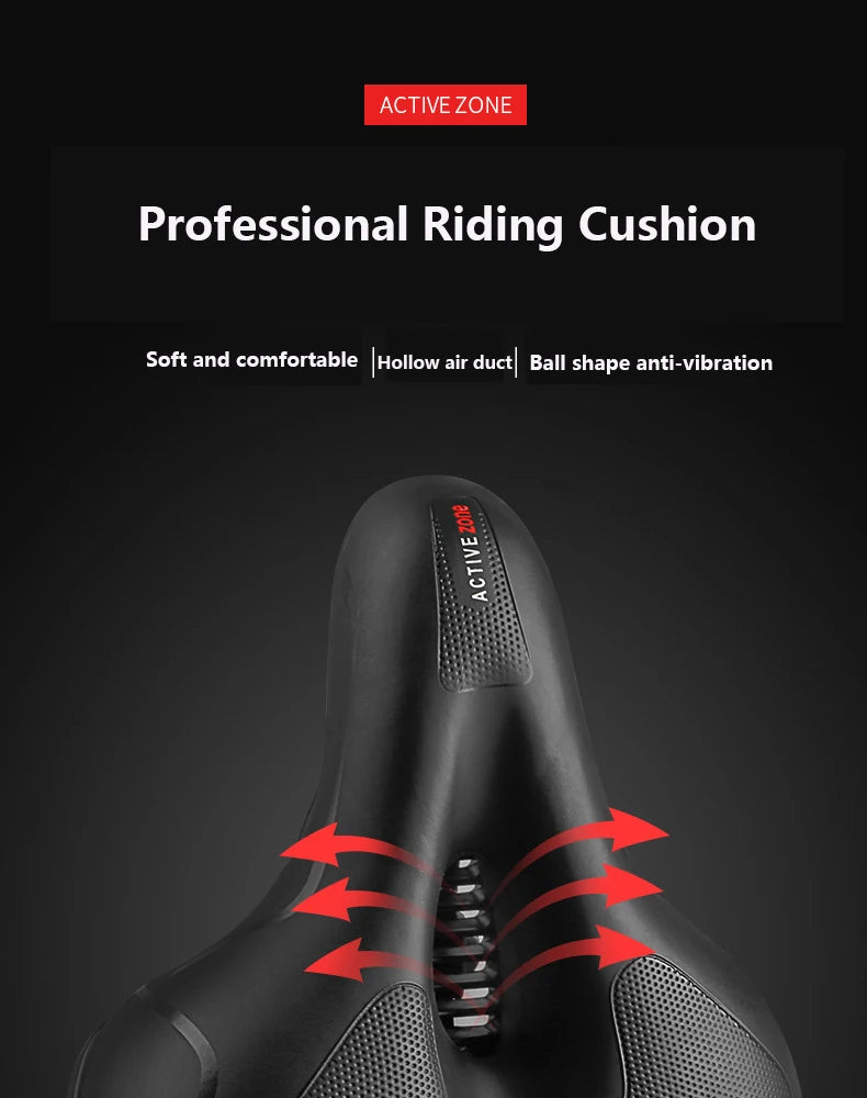 Reflective Shock Absorbing Hollow Bike Saddle MTB Bicycle Seat Breathable Rainproof Cycling Road Mountain Cycling Accessory