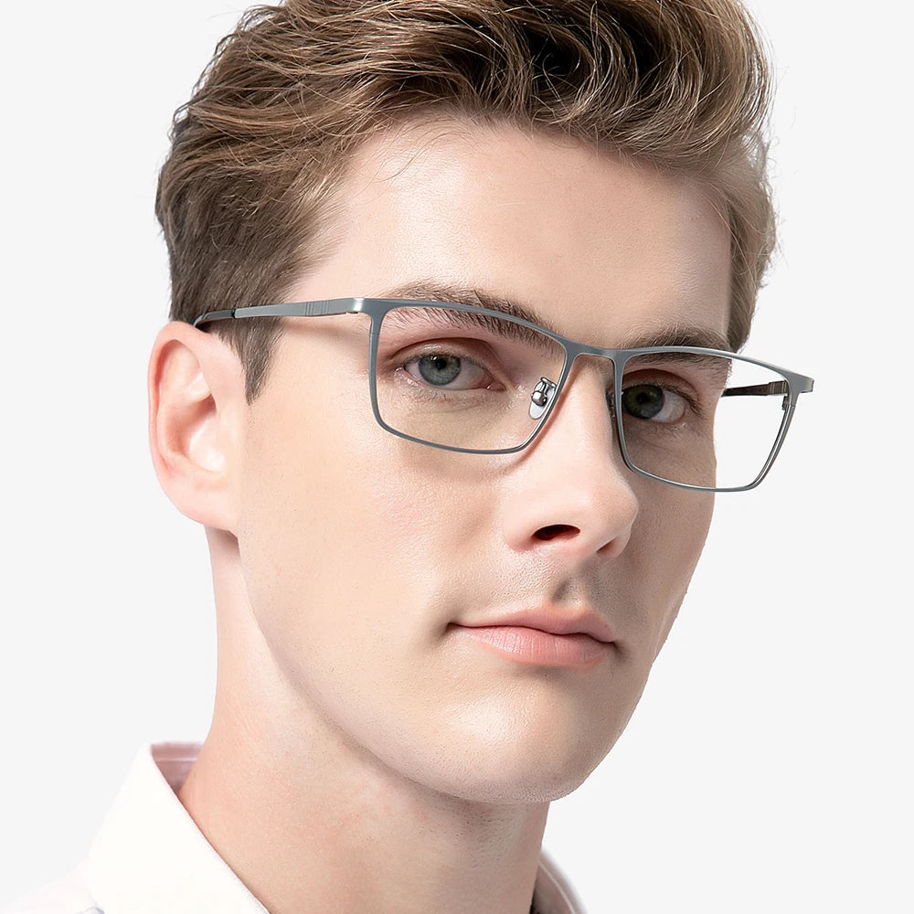 FONEX Pure Titanium Glasses Frame Men Square Eyewear 2020 New Male Classic Full Eyeglasses Frames F85641