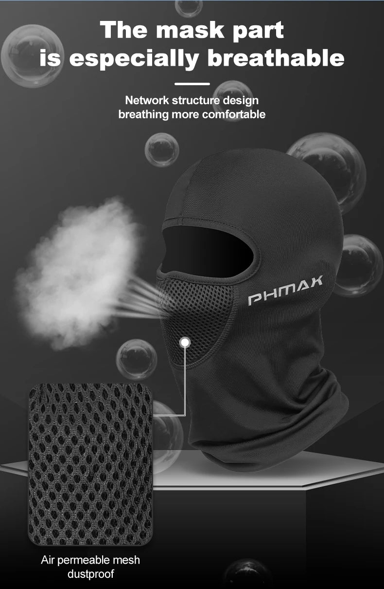 PHMAX Motorcycle Riding Mask Wind Protection And Warmth Breathable Full Face Mask Balaclava Hat Scarf Hood Moto Biker Wind Cap