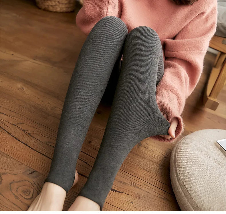 Women Winter Warm Leggings Thick Trousers Warm Fleece Plus Size Long Thicken Pants Fashion Casual Soild Color Leggings