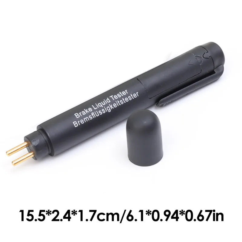 Car Brake Oil Detection Pen Nickel Plated Metal Probe Portable Automatic Brake Fluid Inspection Tools for DOT-3/4/5.1 Brake Oil