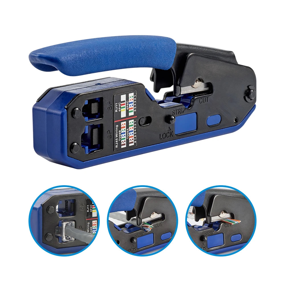 RJ45 crimping tools pliers network cable crimper wire stripper cutter ethernet clip tongs RJ45 RJ12 RJ11 cat6 cat5e cat5