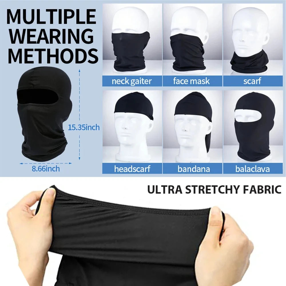 Men Bicycle Balaclava Full Face Mask Hiking Cycling Windproof Breathable Sun Protection Hat Motorcycle Helmet Liner Hat