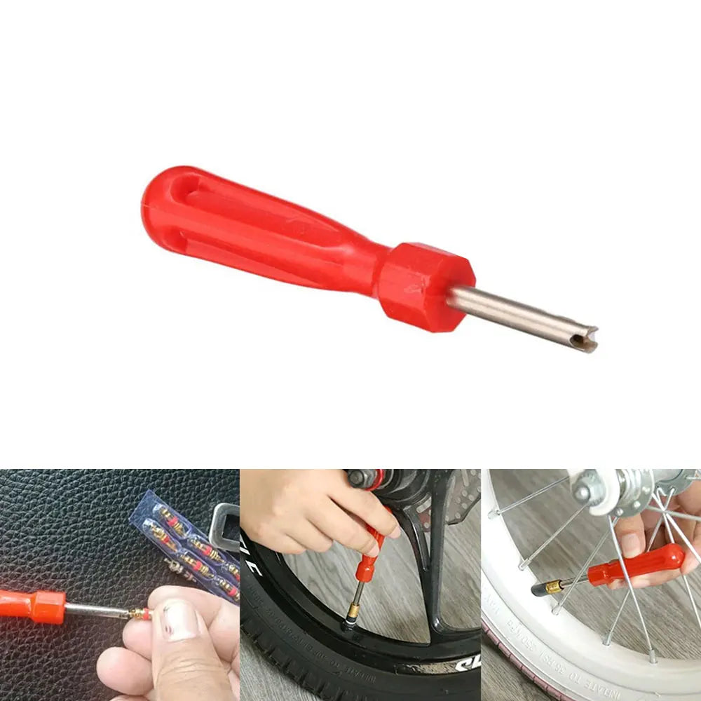 1Pc Car Bicycle Slotted Handle Tire Valve Stem Core Remover Screwdriver Car-styling Accessories Car Tire Repair Install Tools