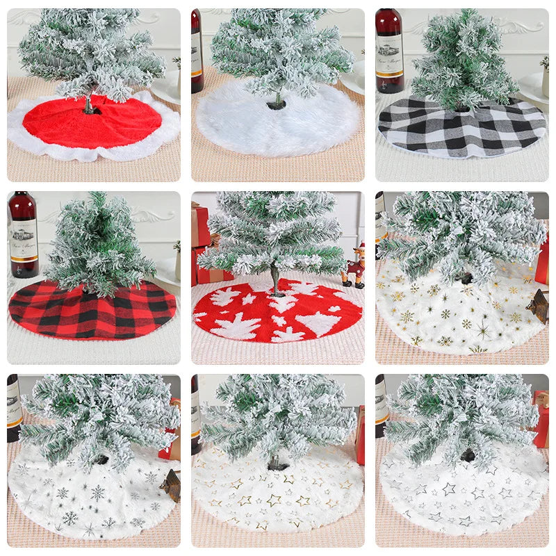 1PC Mini Christmas Tree Skirt Decoration Floor Desktop DIY Christmas Tree New Year Shopping Mall Window Christmas Products